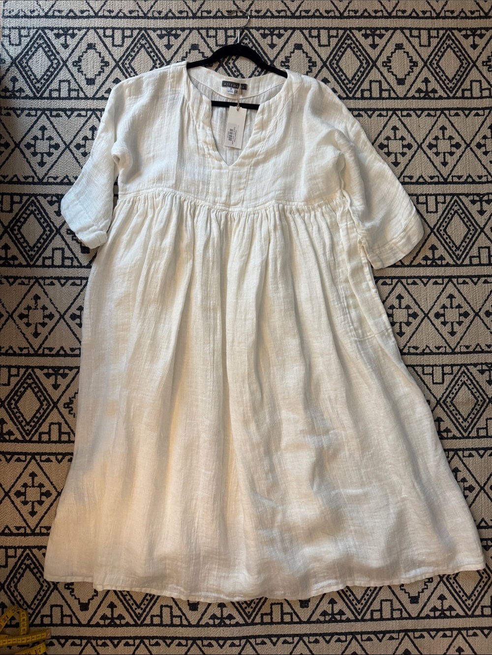 Artemesia Imogene Linen Maxi Dress - White